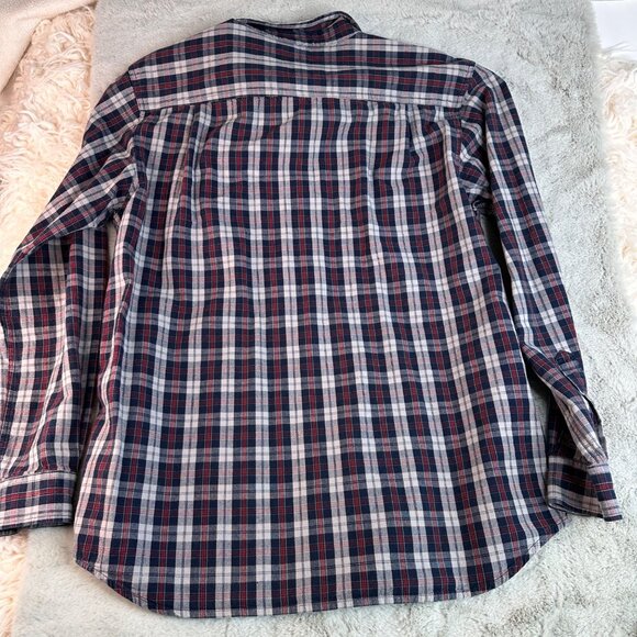 Carhartt Shirt Mens Large Fort Plaid Long Sleeve Plaid Workwear Chambray Button - Picture 7 of 9